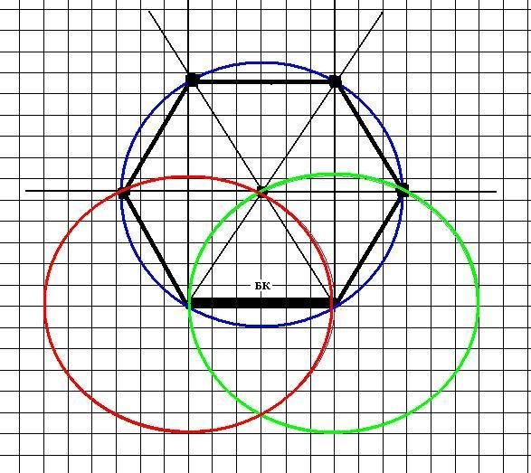 Как начертить соты