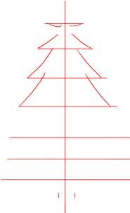 Поэтапное рисование новогодней открытки