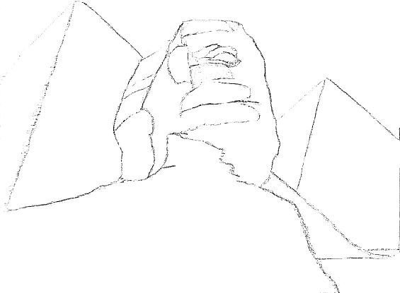 Сфинкс Египет рисунок поэтапно