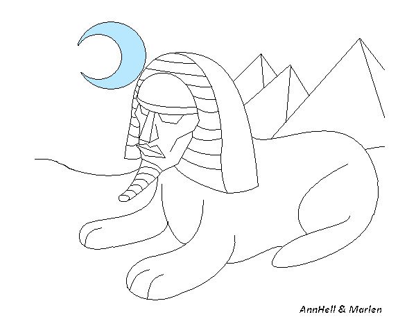 Сфинкс Египет контур