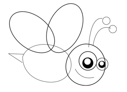 Шмель рисунок поэтапно