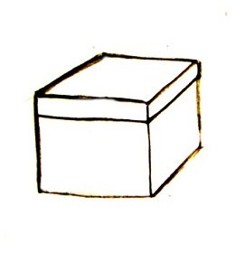 Нарисовать коробку карандашом