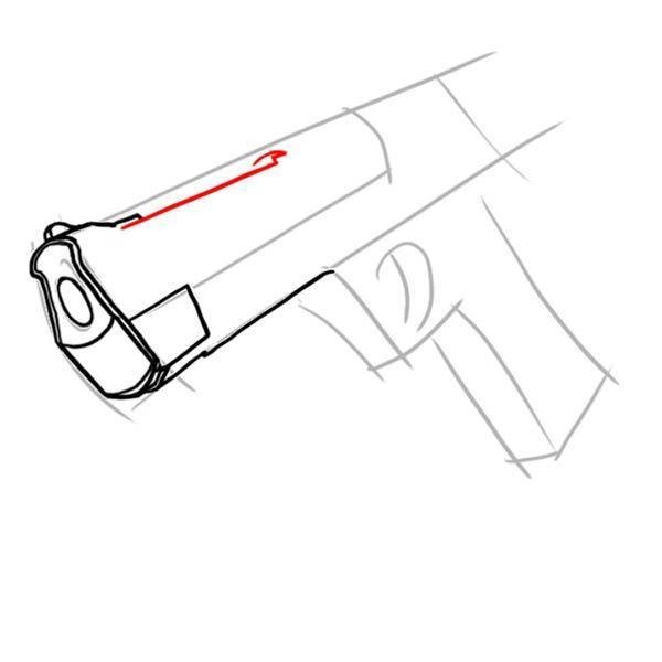 Эскизы карандашом обрезанное ружье