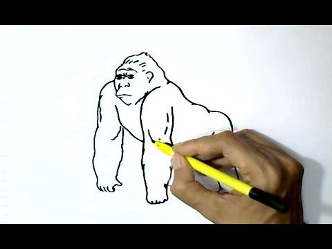 Нарисовать гориллу по клеточкам