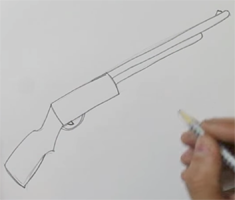 Ружье рисунок простой