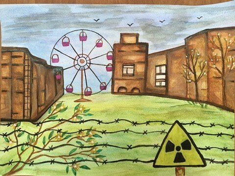 Рисунок на тему Чернобыльская авария