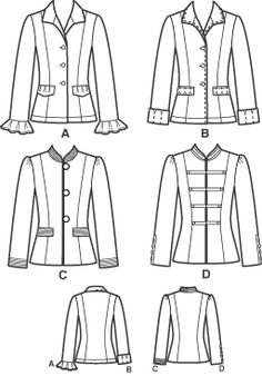 Эскиз пиджака женского