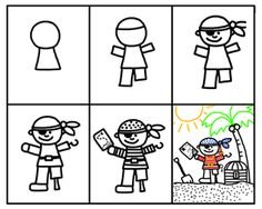 Раскраска пираты Бармалей