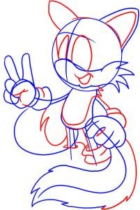 Тейлз рисунок для срисовки