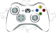 Чертеж геймпада Xbox 360