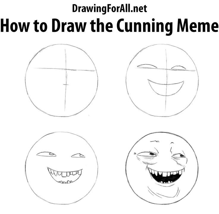Как нарисовать мем поэтапно