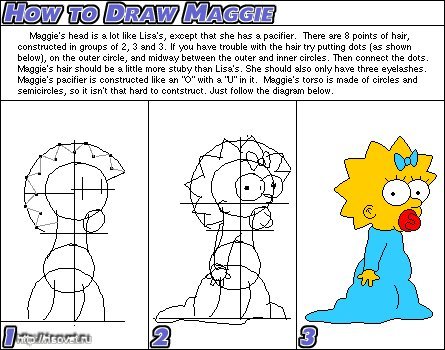 Как нарисовать Симпсона поэтапно