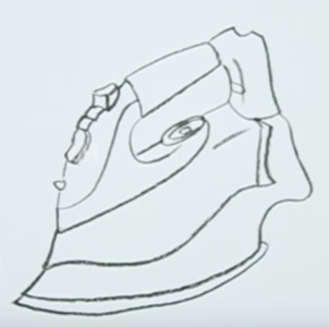 Утюг поэтапно карандашом