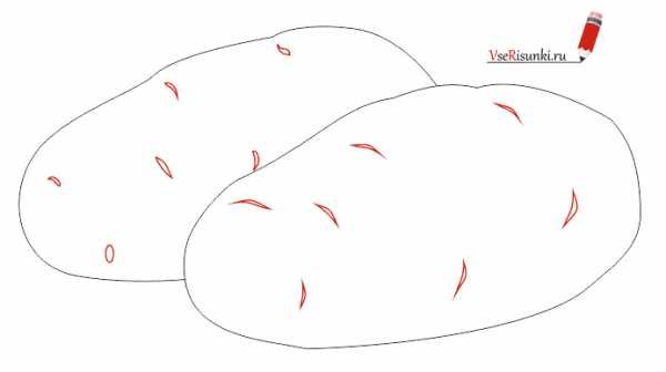 Поэтапное рисование картошки