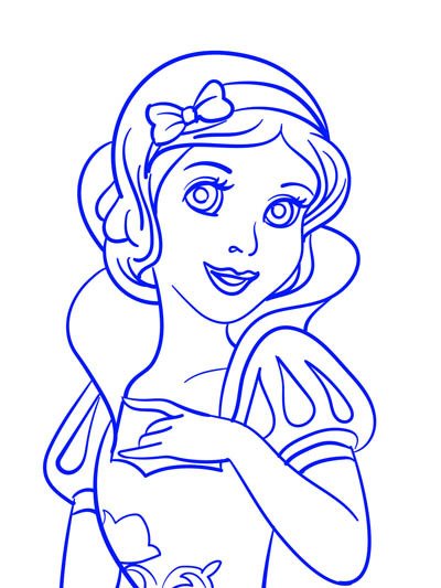 Белоснежка рисовать