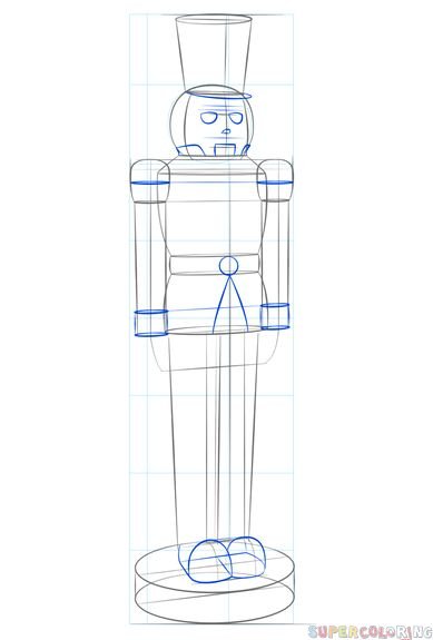 Щелкунчик рисунок карандашом поэтапно