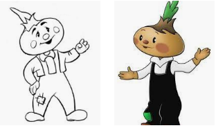 Поэтапный рисунок Чиполлино