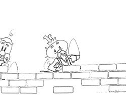 Раскраска Кум тыква из сказки приключения Чиполлино