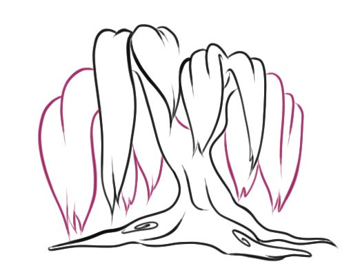 Как рисовать иву по этапно