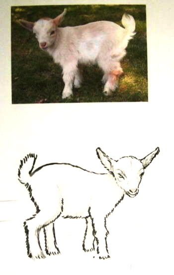 Козлик рисование в младшей группе