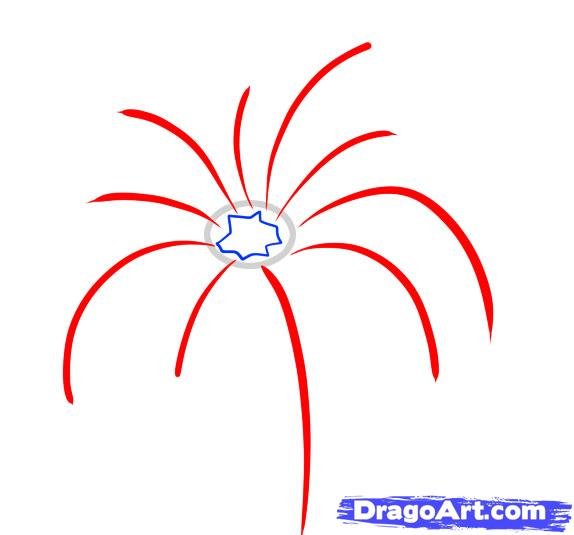 Рисунки салюта легкие