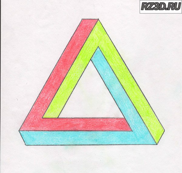 Невозможный треугольник рисунок