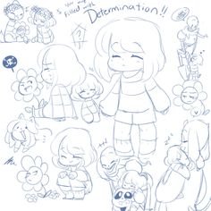 Наброски андертейл Фриск