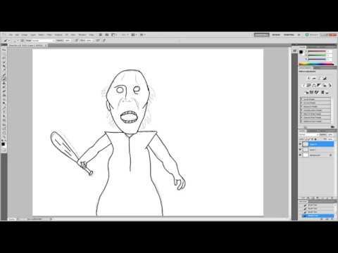 Рисунок бабушки карандашом