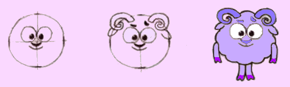 Бараш из смешариков нарисовать