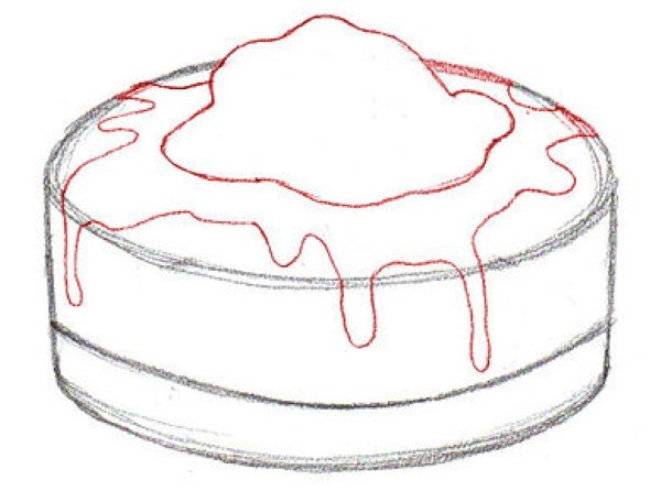 Нарисовать пирог поэтапно