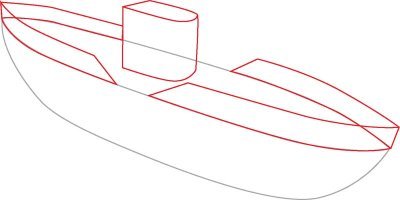 Нарисовать подводную лодку поэтапно