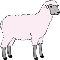 Овца карандашом для детей