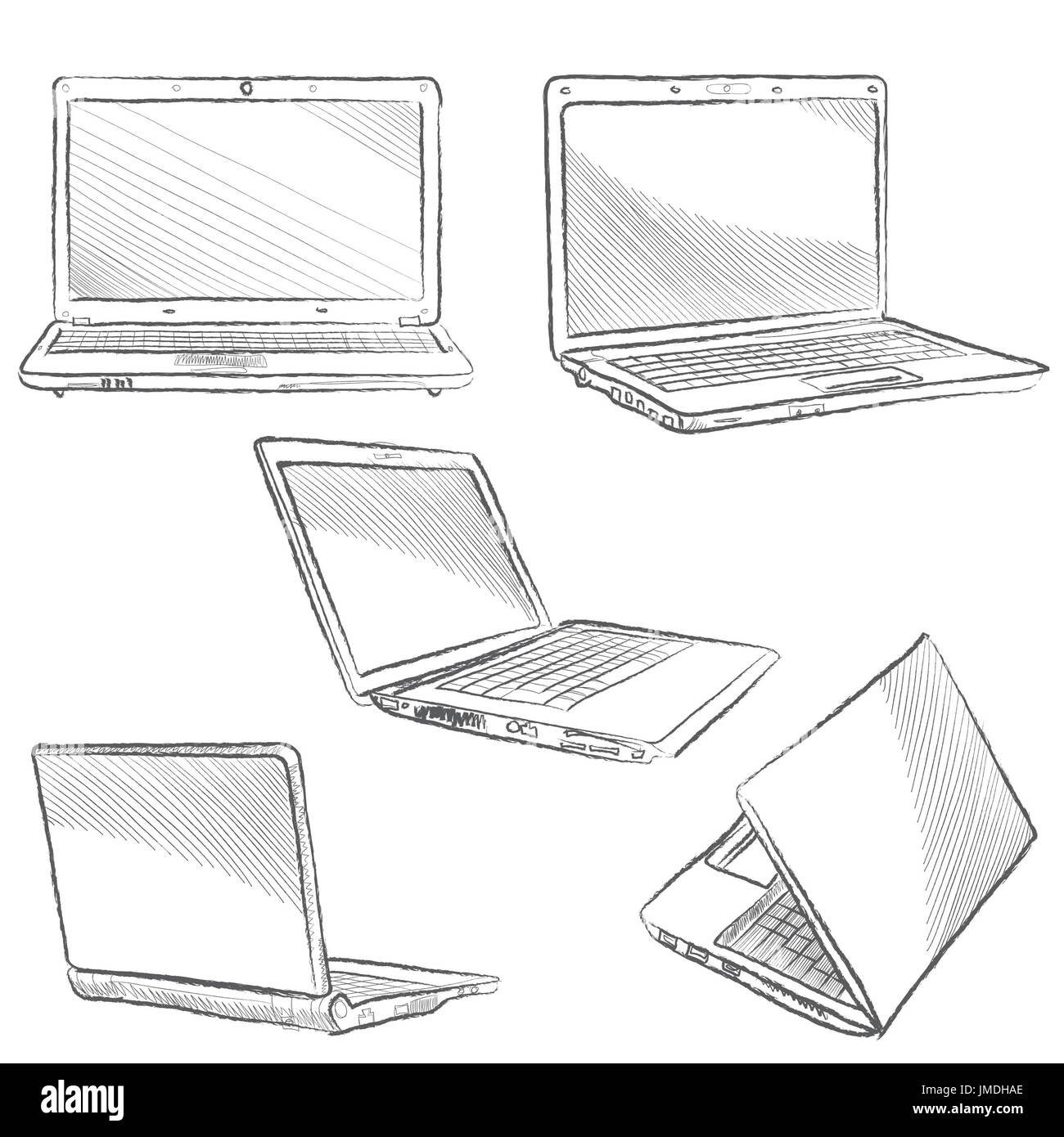 Ноутбук с разных ракурсов