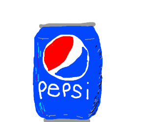 Нарисованная банка пепси