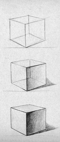 Квадрат рисунок карандашом