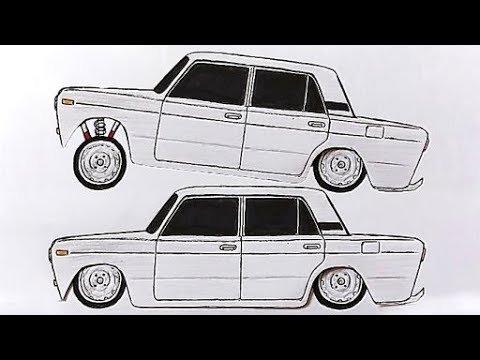 ВАЗ 2107 сзади рисунок