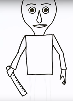 Раскраска БАЛДИ учитель