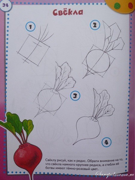 Рисование овощей пошагово