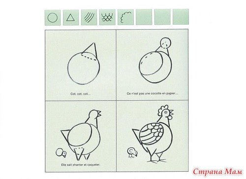 Как нарисовать курицу