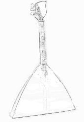 Балалайка рисунок карандашом