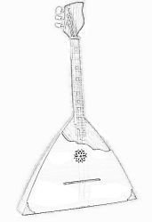 Поэтапный рисунок балалайки