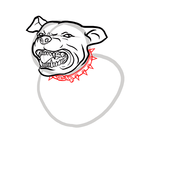 Рисунок питбуль пошагово ok Google