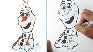 Крепыш Олаф срисовать