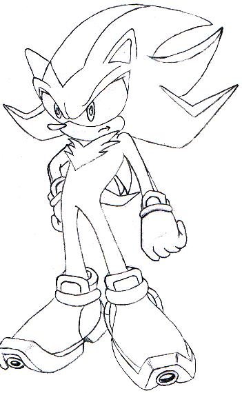 Ёж Шедоу карандашом