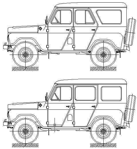 УАЗ 31512 чертеж