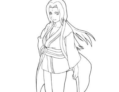 Раскраски аниме Наруто цунаде