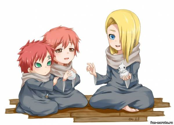 Наруто Чиби персонажи Гаара