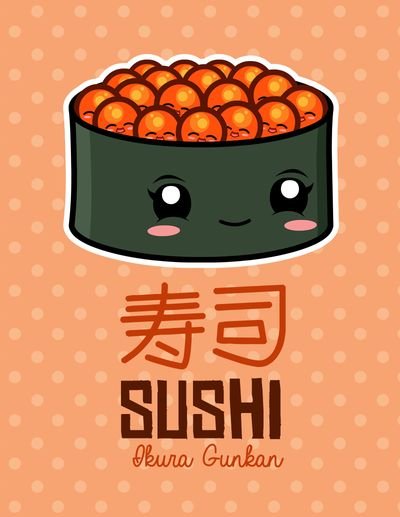 Милые роллы для срисовки