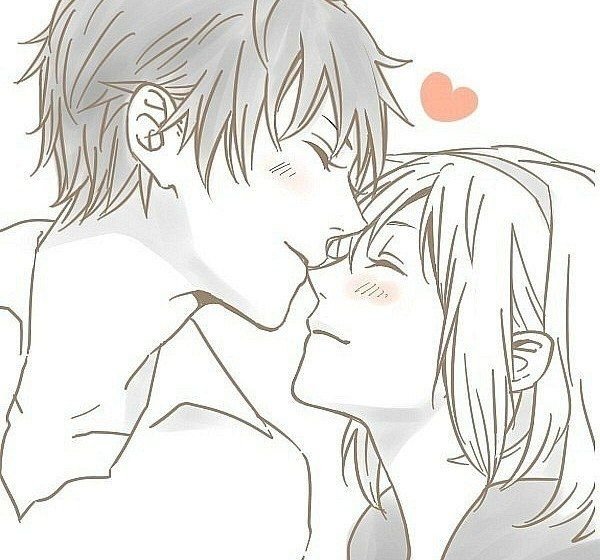 Поцелуй в щечку арт