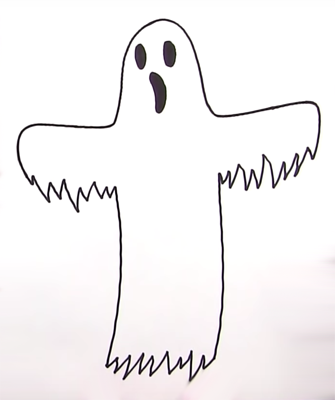 Рисунки поэтапно призрак